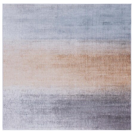 Safavieh 6 x 6 ft. Tacoma Gray & Rust Power Loomed Square Area Rug TAC816F-6SQ
